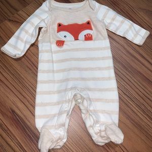 fox newborn sleepwear onesie